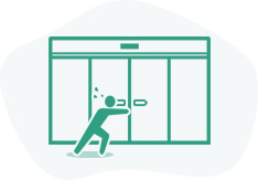 手動でも全くドアが開かない(閉まらない)